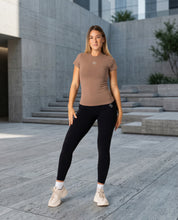 T-shirt | slimfit | Marrone
