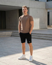 Tričko pro muže | slim fit | Hnědé 