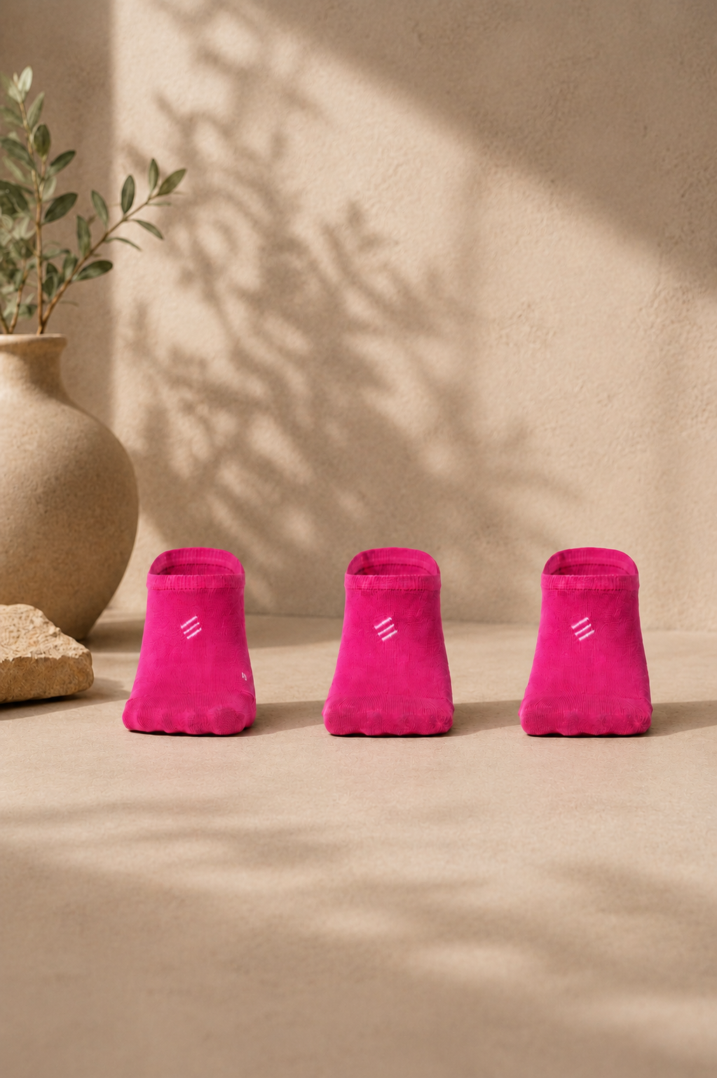 Premium Invisible Socks  | Pink (3 pairs)