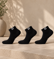 Comfort Ankle Socks  | Black (3 pairs)
