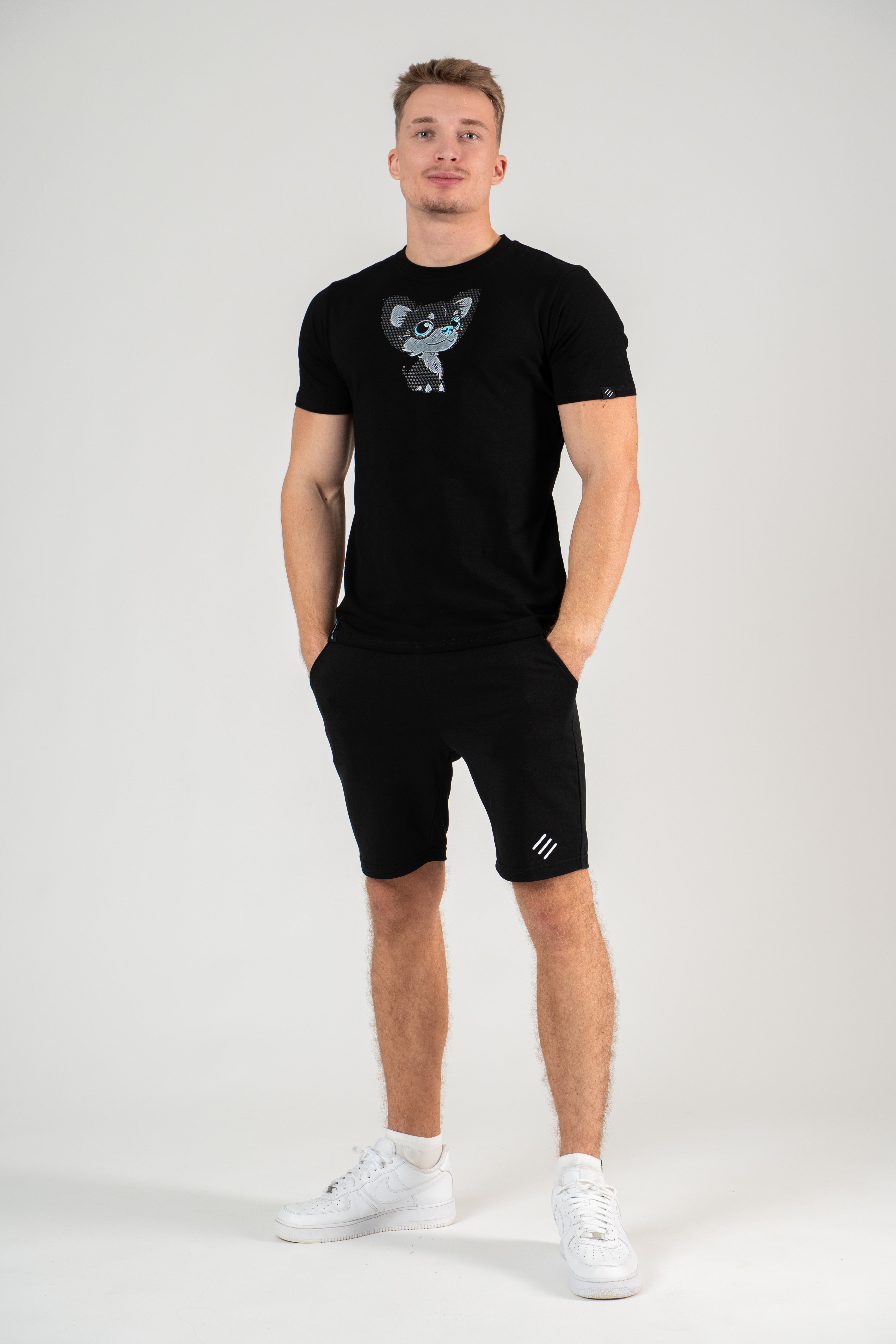 Maglietta corta da uomo nera Extreme Mascotta