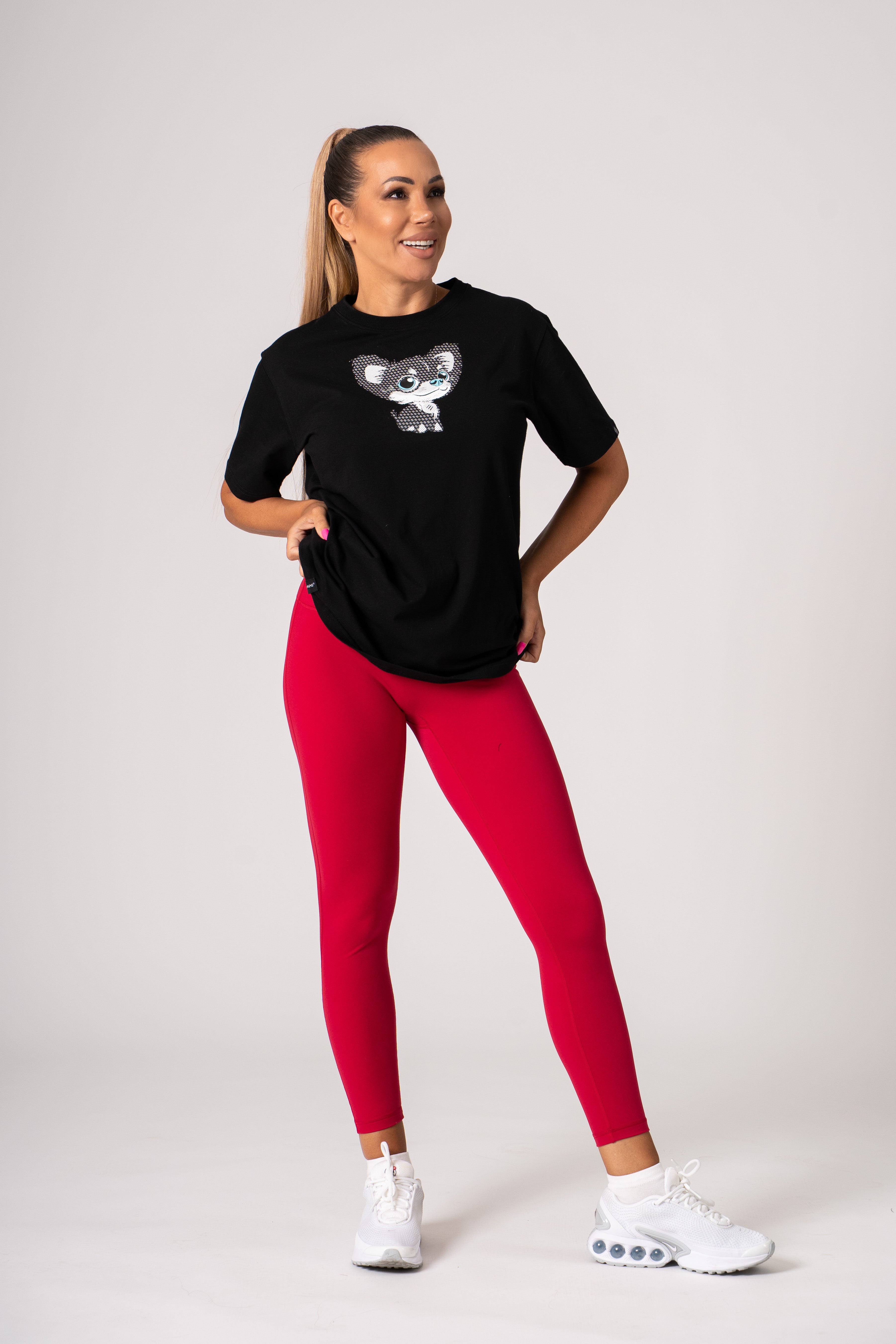 Maglietta corta nera oversize Extreme Mascotta