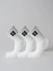 Comfort High Socks  | White (3 pairs)