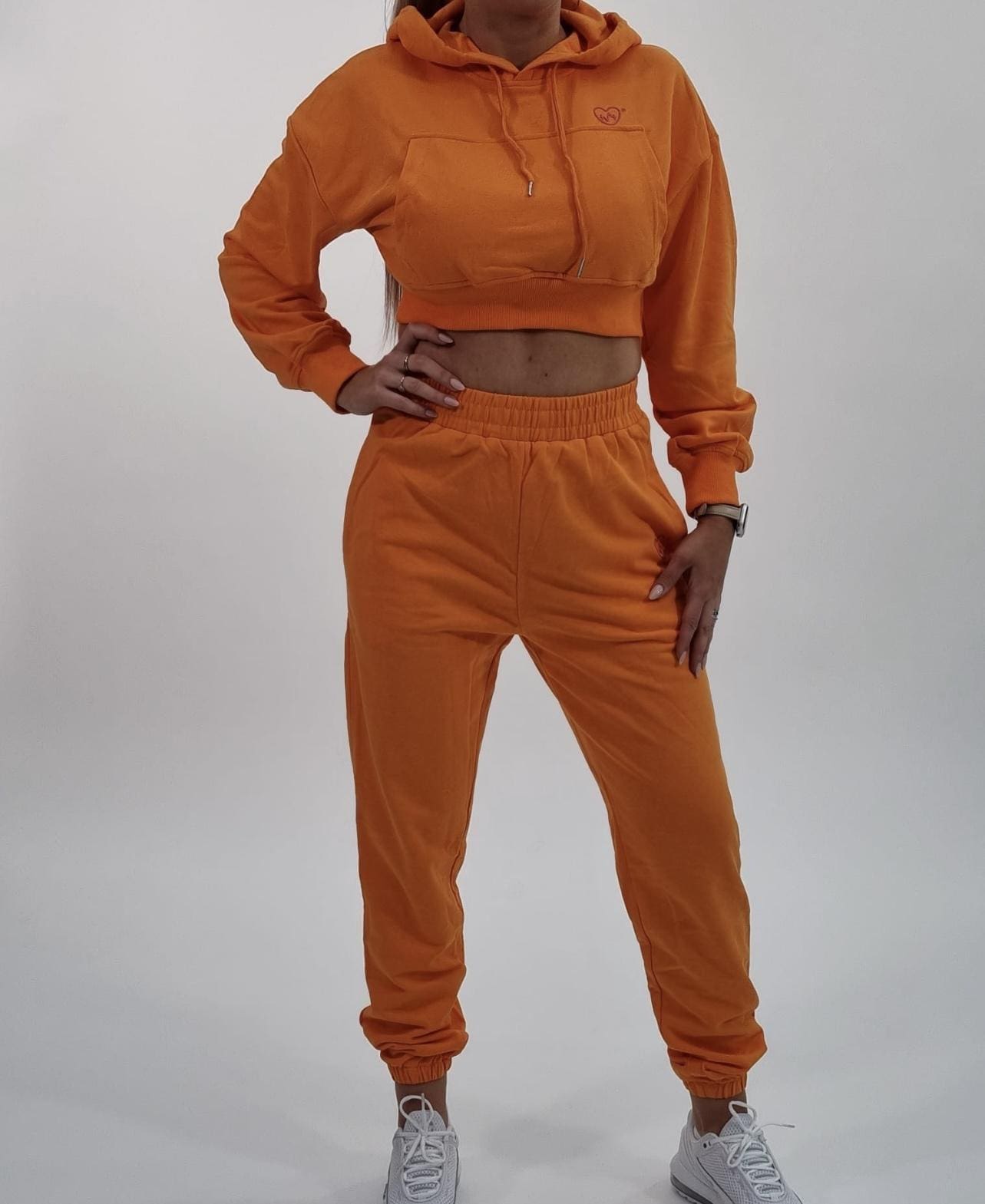 Crop Top z dolgimi rokavi ET Orange