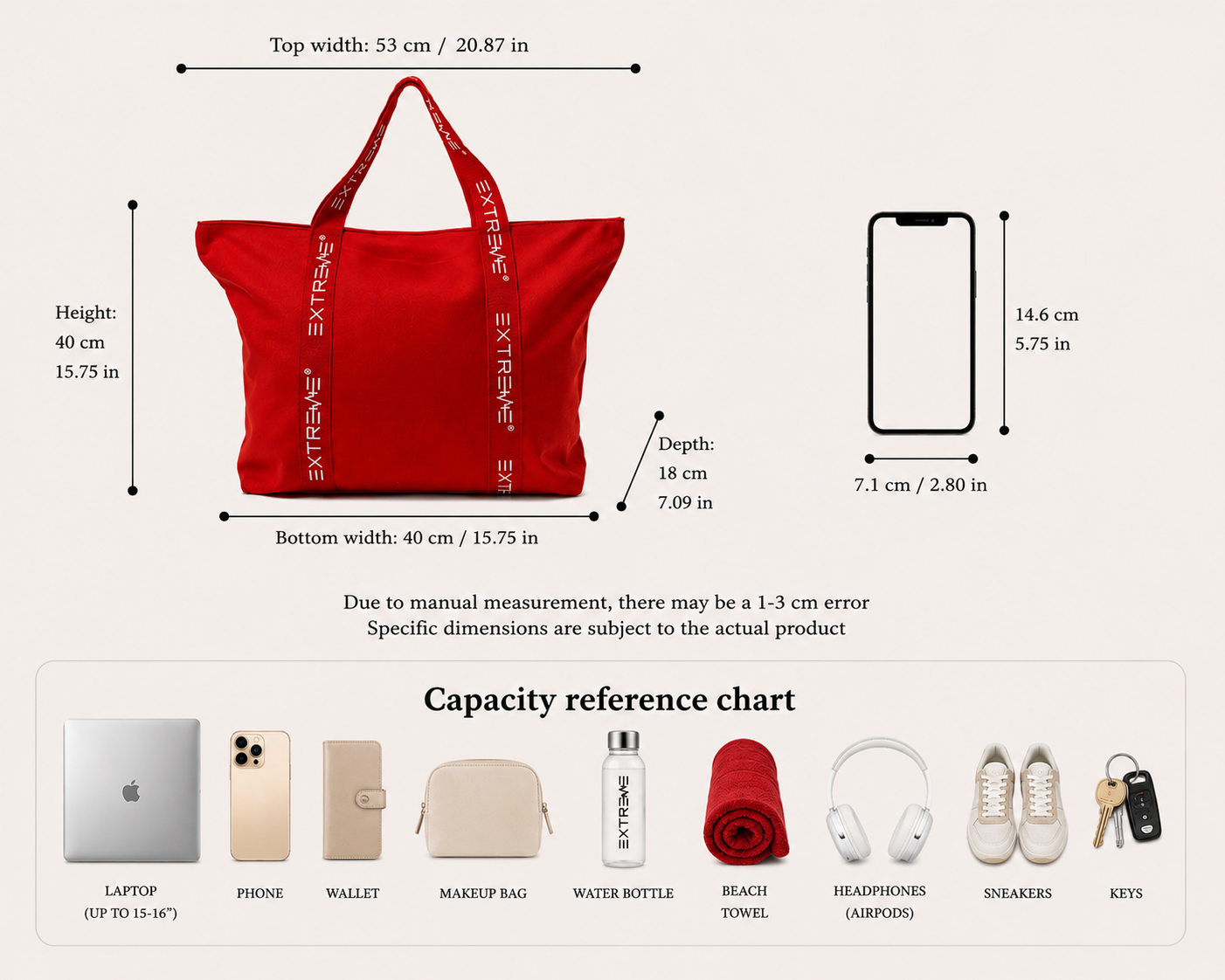 Daily Tote Bag | Red