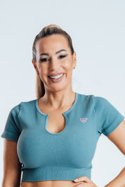 Crop top maniche corte ET Lila