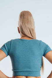 Crop top maniche corte ET Lila