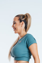 Crop top maniche corte ET Lila