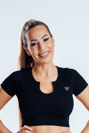 Crop top maniche corte ET Lila