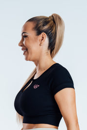 Crop top maniche corte ET Lila