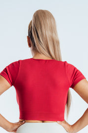 Crop top maniche corte ET Lila