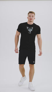 Maglietta corta da uomo nera Extreme Mascotta