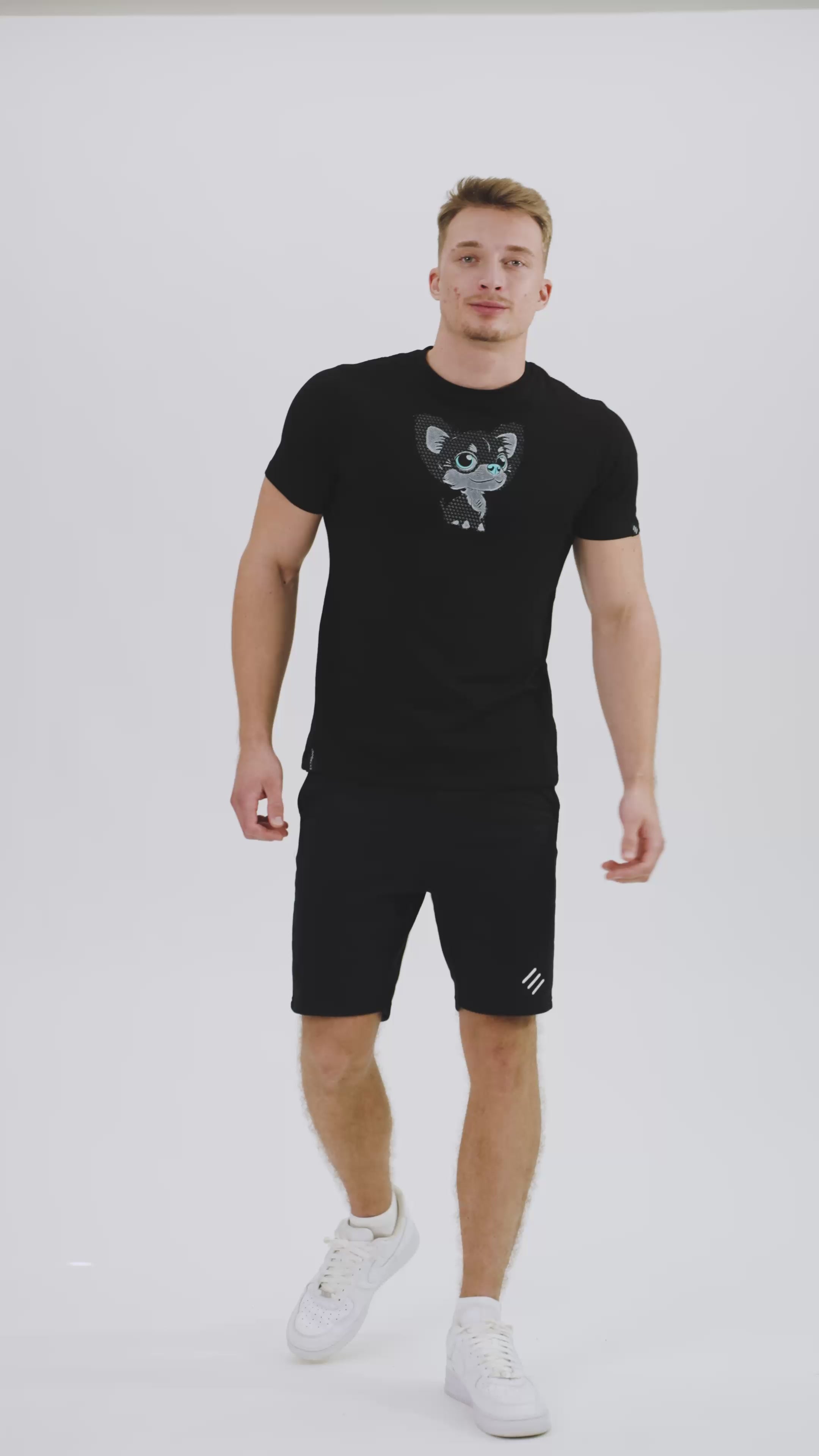 Maglietta corta da uomo nera Extreme Mascotta