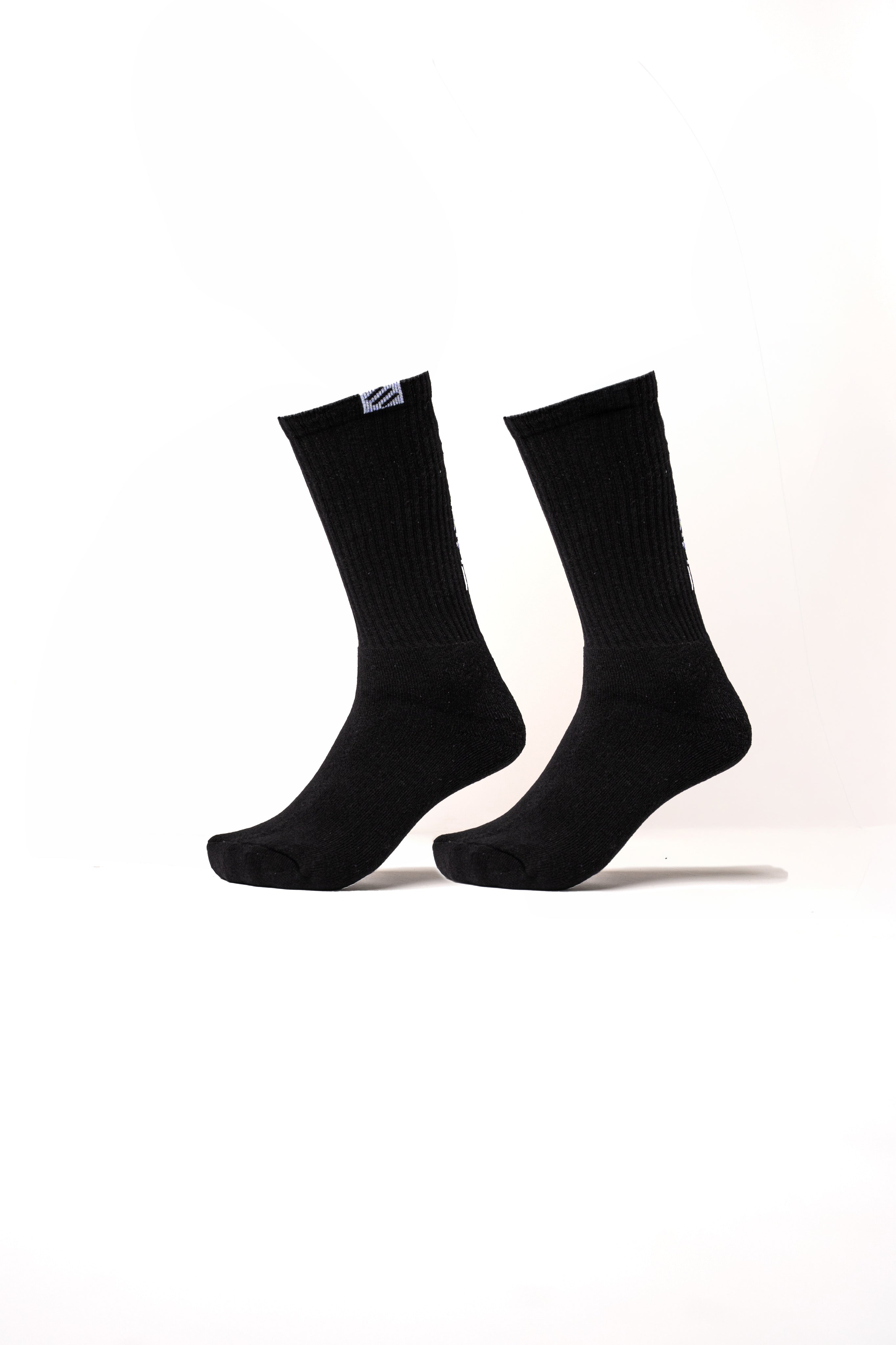 Premium Performance Extra High Crew Socks | Black