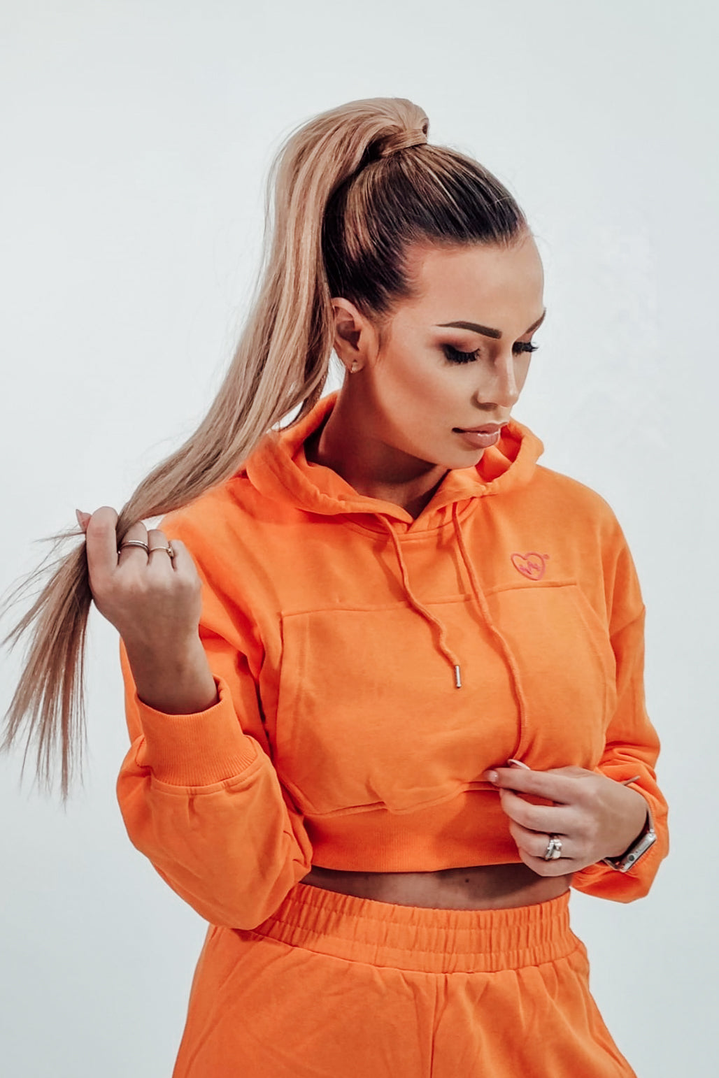 Extreme Training® Crop Top z dolgimi rokavi ET Orange